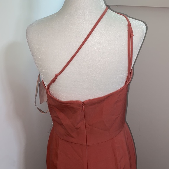 NWOT WAYF The Lenore One Shoulder Column Dress - Picture 12 of 15